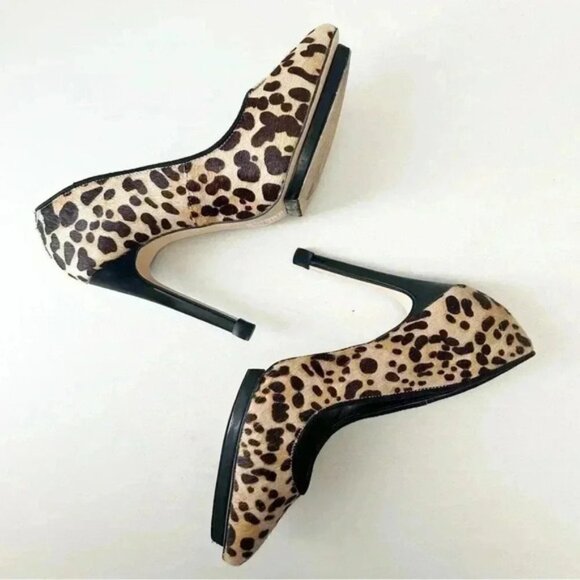 Aldo Leopard Print High Heel Pumps Pointed Toe Platform Brown Tan Size 7.5 - Picture 15 of 16